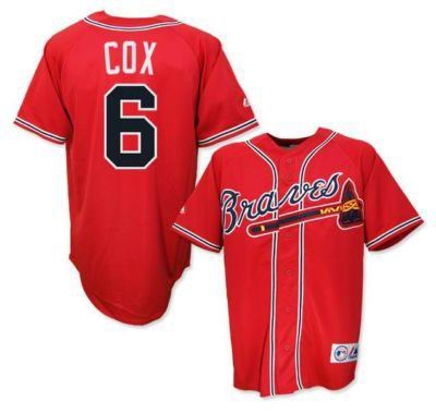 atlanta braves 6 bobby cox jerseys red