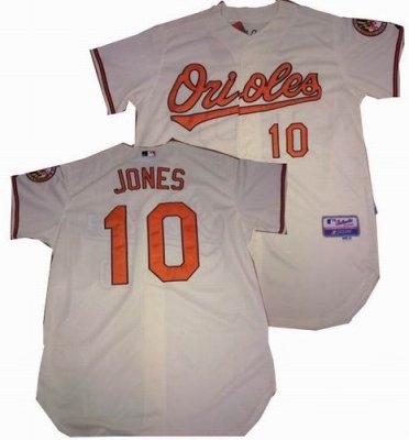 baltimore orioles #10 adam jones cream cool base jersey