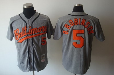 baltimore orioles 1966 #5 brooks robinson throwback baseball jerseys