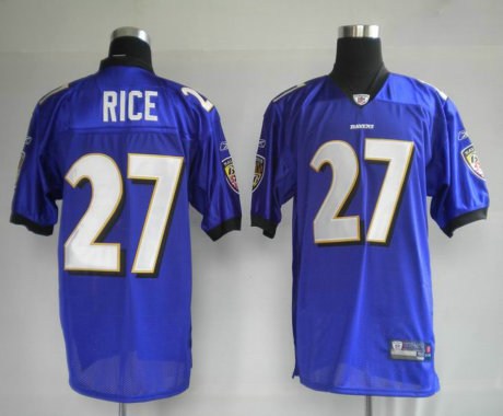 baltimore ravens 27# rice purple jerseys