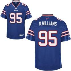 buffalo bills #95 k.williaws blue jerseys