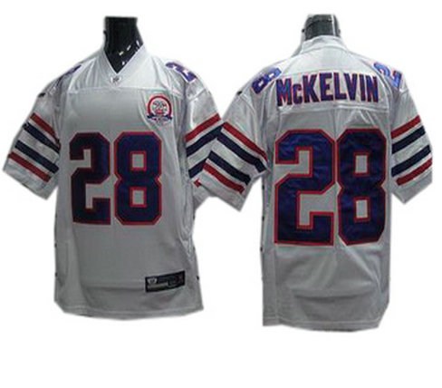 buffalo bills 28 mckelvin white jerseys with afl 50th patch