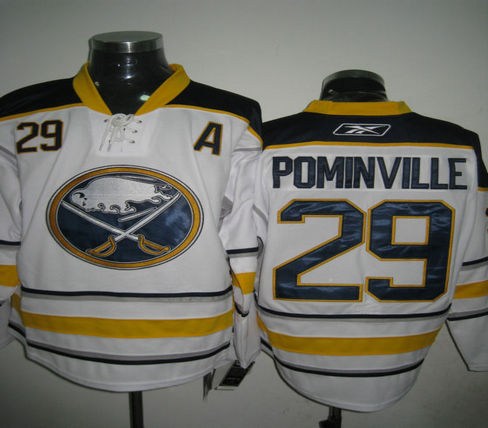 buffalo sabres jerseys 29 pomnville away white hockey jersey
