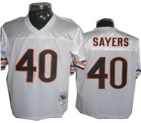 cago bears 40 gale sayers throwback white jerseys cago bears 40 gale sayers throwback white jerseys