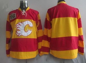 calgary flames blank red orange classic hockey jersey