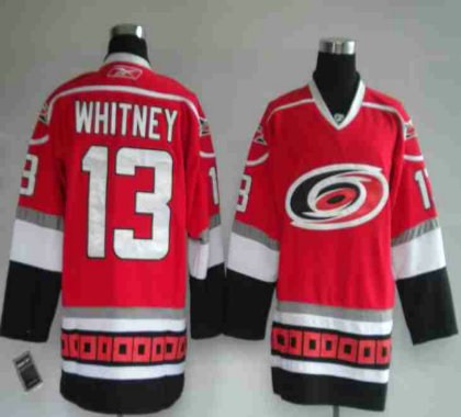 carolina hurricanes whitney 13# red jerseys