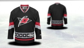 carolina hurricanes youth black third jersey (blank or customized)