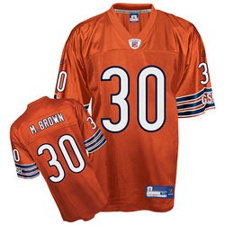 chicago bears #30 mike brown orange jersey