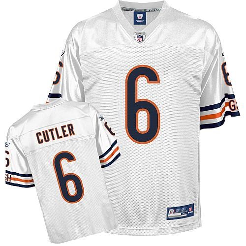 chicago bears #6 jay cutler white jersey
