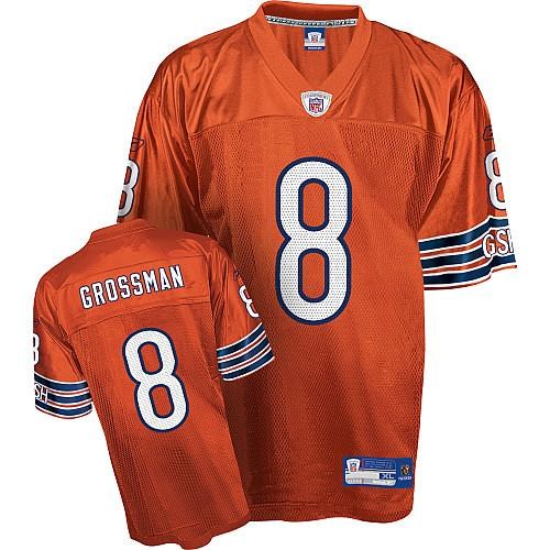 chicago bears #8 rex grossman orange jersey