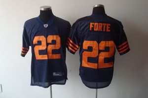 chicago bears 22 forte navy blue jersey(orange number)