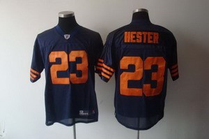 chicago bears 23 hester navy blue jersey(orange number)
