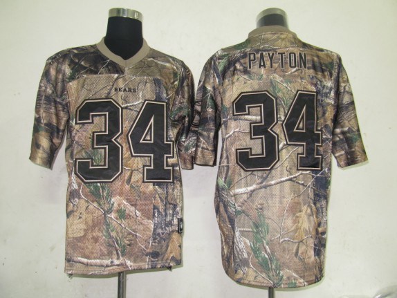 chicago bears 34 payton camo jersey