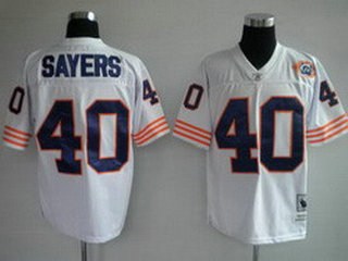 chicago bears 40 sayers white throwback jerseys