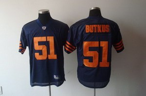 chicago bears 51 butkus navy blue jerseys((orange number)