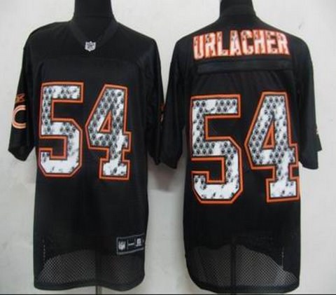 chicago bears 54 brian urlacher black united sideline jerseys