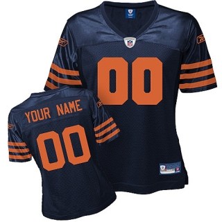 chicago bears women customized blue orange numbers jersey chicago bears women customized blue orange numbers jersey