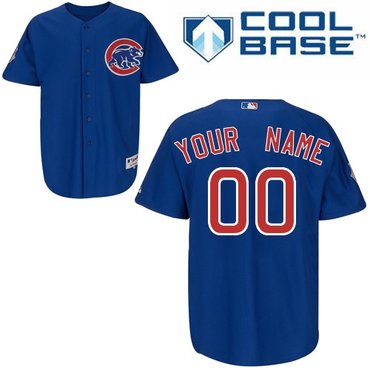 chicago cubs personalized custom blue jersey