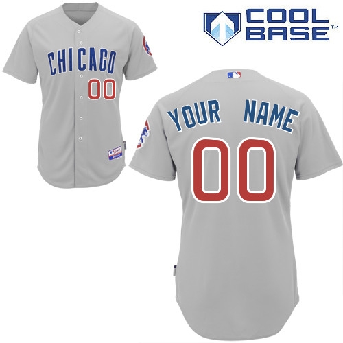 chicago cubs personalized custom grey jersey