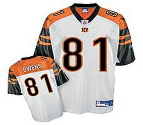 cincinnati bengals #81 terrell owens white jersey