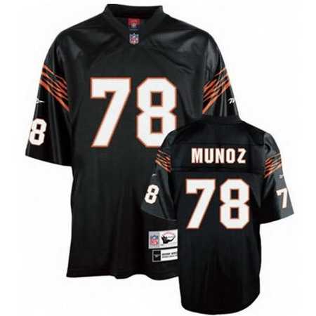 cincinnati bengals 78 anthony munoz black jersey mitchell and ness