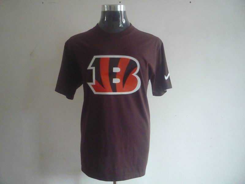 cincinnati bengals sideline legend authentic logo t-shirt brown cincinnati bengals sideline legend authentic logo t-shirt brown