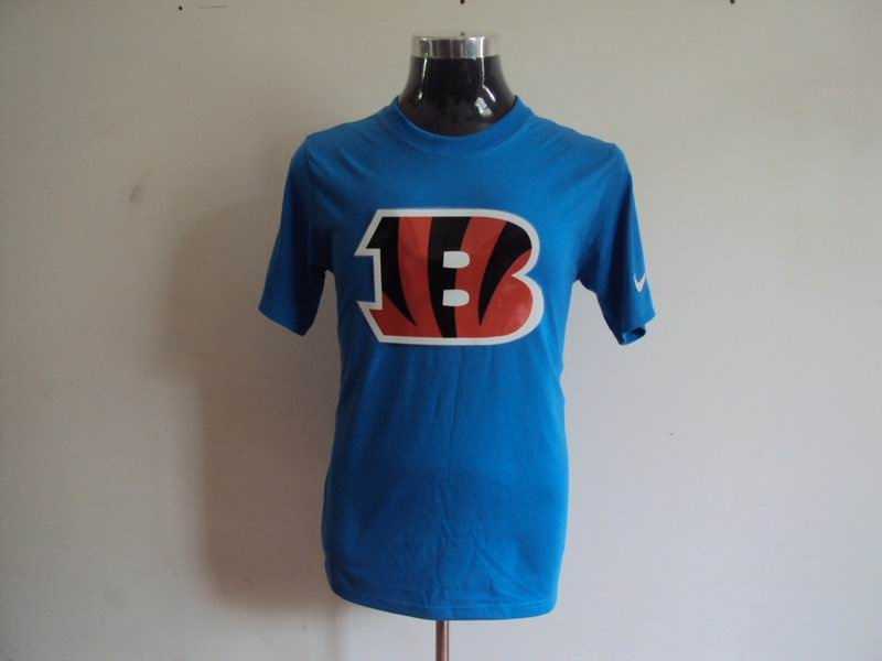 cincinnati bengals sideline legend authentic logo t-shirt l.blue cincinnati bengals sideline legend authentic logo t-shirt l.blue