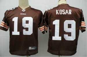cleveland browns 19 bernie kosar brwon jersey