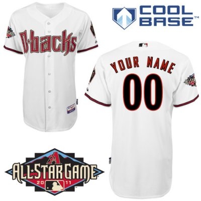 coustom arizona diamondbacks jersey white home cool base w 2011 all star patch (1) coustom arizona diamondbacks jersey white home cool base w 2011 all star patch (1)