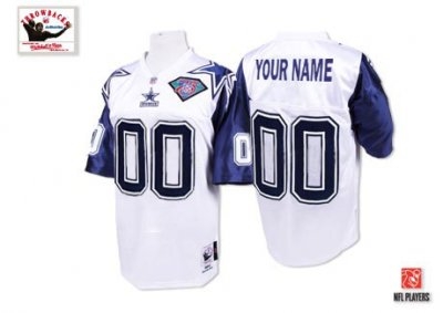 Customized Dallas Cowboys Jersey Throwback White Football Jersey Customized Dallas Cowboys Jersey Throwback White Football Jersey