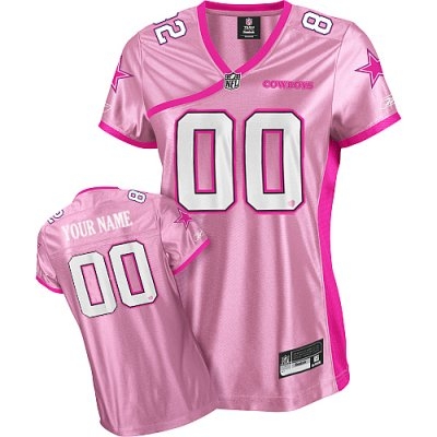 Customized Dallas Cowboys Jersey Women Pink Football Jersey Customized Dallas Cowboys Jersey Women Pink Football Jersey