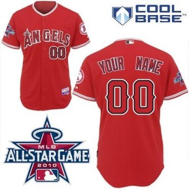 customized los angeles angels of anaheim jersey red cool base 2010 all star patch baseball jersey customized los angeles angels of anaheim jersey red cool base 2010 all star patch baseball jersey