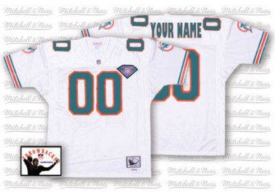 customized miami dolphins jersey throwback white football jersey