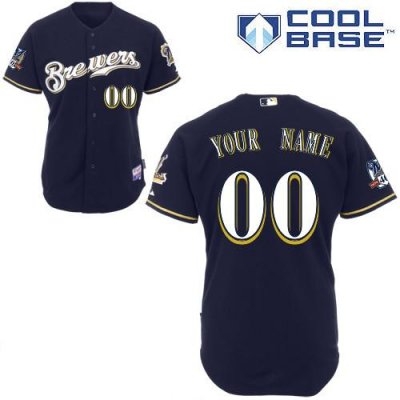 customized milwaukee brewers jersey blue cool base baseball jersey customized milwaukee brewers jersey blue cool base baseball jersey