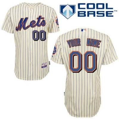 customized new york mets jersey cream blue strip 2010 cool base baseball jersey customized new york mets jersey cream blue strip 2010 cool base baseball jersey