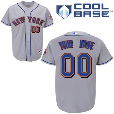 customized new york mets jersey grey road cool base baseball jersey customized new york mets jersey grey road cool base baseball jersey