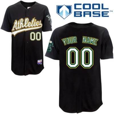 customized oakland athletics jersey black cool base baseball jersey customized oakland athletics jersey black cool base baseball jersey