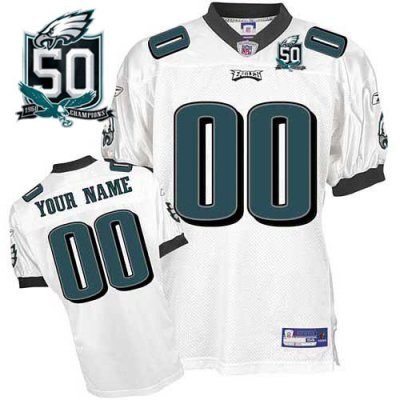 customized philadelphia eagles jersey youth white with team 50th patch football jersey customized philadelphia eagles jersey youth white with team 50th patch football jersey