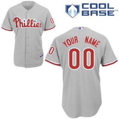 customized philadelphia phillies jersey grey road cool base baseball jersey customized philadelphia phillies jersey grey road cool base baseball jersey