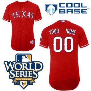 customized texas rangers jersey red cool base 2010 world series patch baseball jersey customized texas rangers jersey red cool base 2010 world series patch baseball jersey