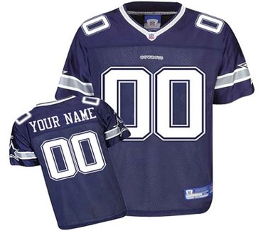 Dallas Cowboys Customized Replica Team Color Jersey Dallas Cowboys Customized Replica Team Color Jersey