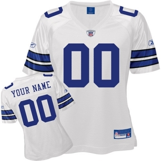 Dallas Cowboys Women Customized White Jersey Dallas Cowboys Women Customized White Jersey