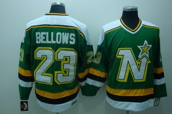 dalls stars 23 brian bellows green jerseys ccm