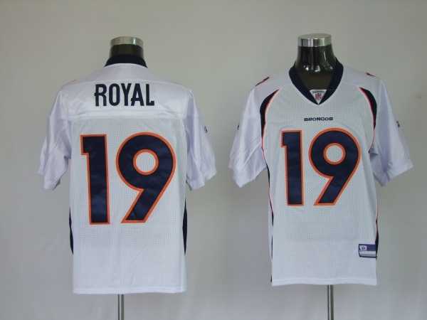 Denver Broncos 19 eddie royal white
