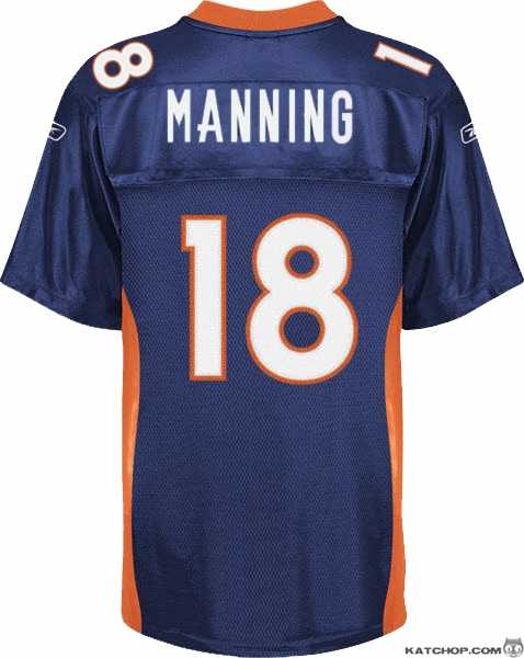 denver broncos #18 peyton manning blue jersey