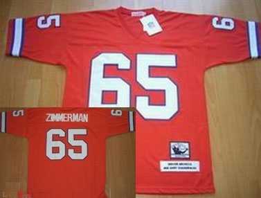 denver broncos #65 zimmerman throwback orange