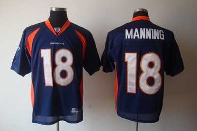 denver broncos 18# peyton manning blue jersey