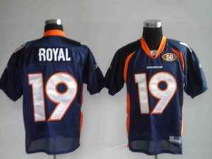 denver broncos eddie royal 19 white jersey blue 50th anniversary patch