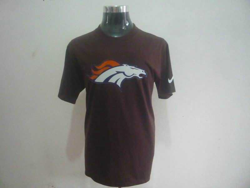 denver broncos sideline legend authentic logo dri-fit t-shirt -brown