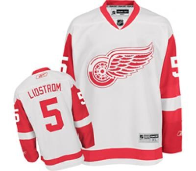 detroit red wings 5 nicklas lidstrom white